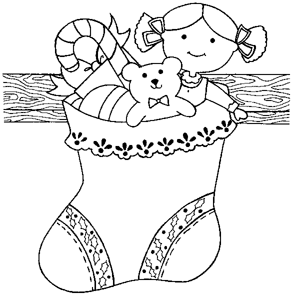 Skarpety świąteczne kolorowanki